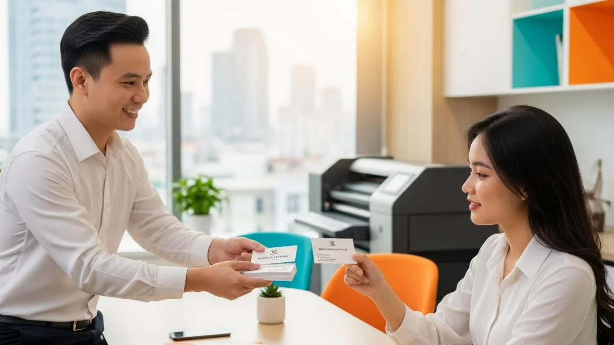 Mẫu card visit bo góc hiện đại và chuyên nghiệp cho doanh nghiệp TP.HCM 2026