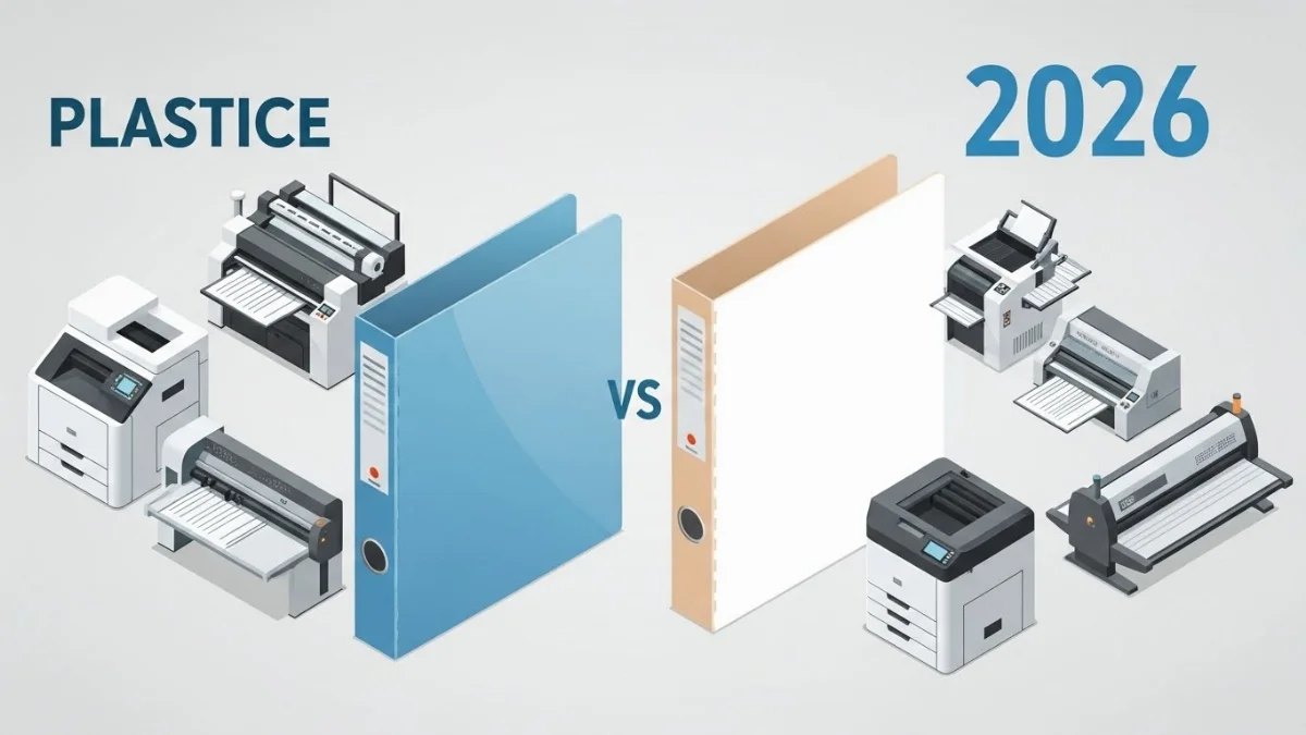 Hình ảnh so sánh bìa hồ sơ nhựa và giấy về độ bền