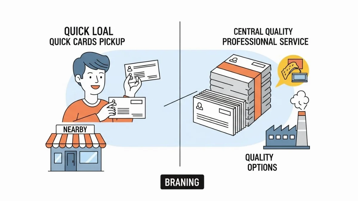 Card visit in kém chất lượng, mờ nhòe, không chuyên nghiệp