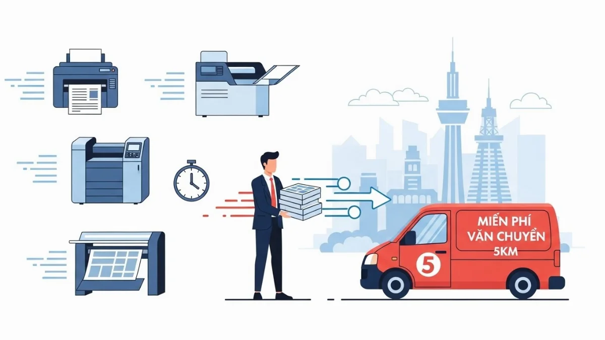 Hệ thống máy in kỹ thuật số hiện đại đảm bảo tốc độ và chất lượng