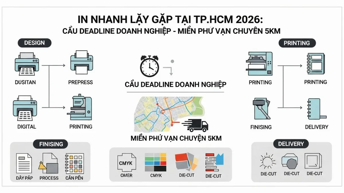 Dịch vụ in nhanh lấy gấp cứu deadline chuyên nghiệp tại TP.HCM