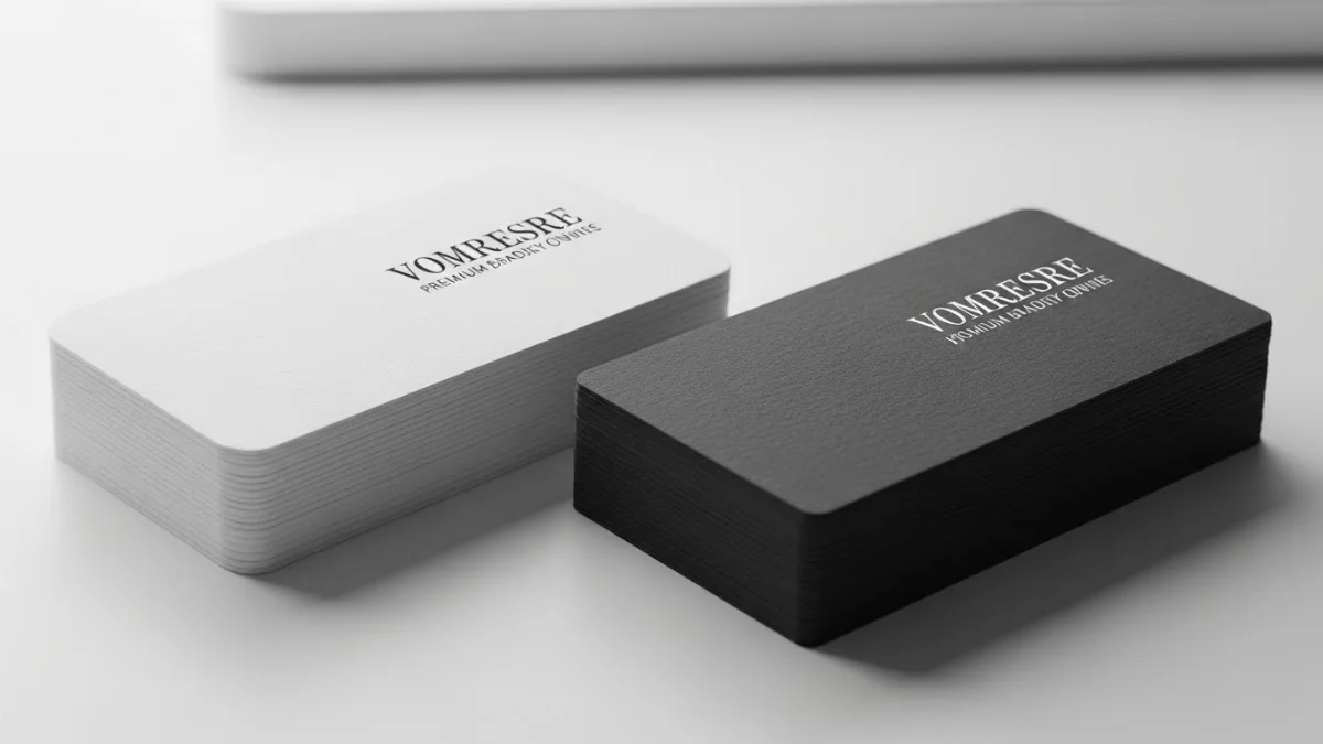 Mẫu so sánh card visit bo góc và card visit vuông góc, các loại góc card visit phổ biến