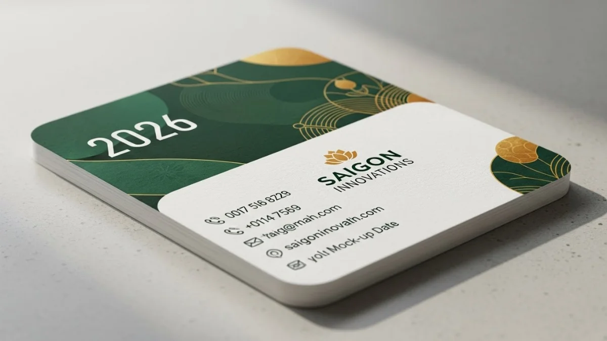 Mẫu card visit bo góc sang trọng, thiết kế hiện đại cho doanh nghiệp TP.HCM