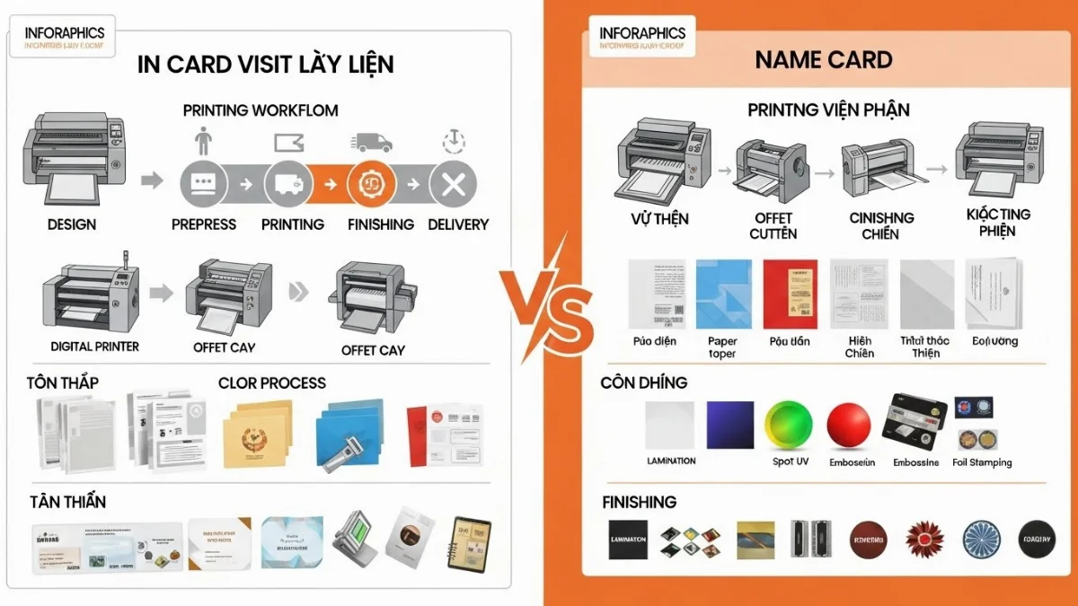 Ưu nhược điểm dịch vụ in name card truyền thống chất lượng cao