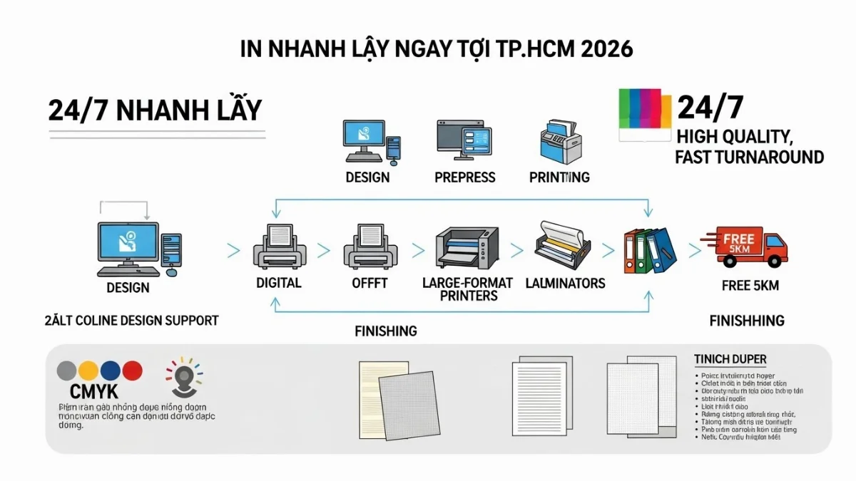 Dịch vụ in nhanh lấy ngay tại TP.HCM uy tín