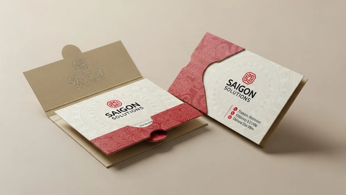 Thiết kế card visit bo góc độc đáo, ấn tượng với logo thương hiệu chuyên nghiệp