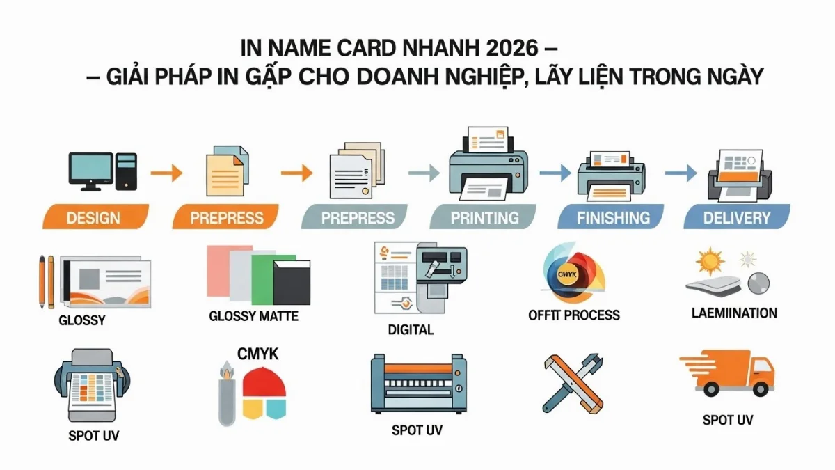 Làm name card nhanh lấy liền, giải quyết vấn đề cấp tốc