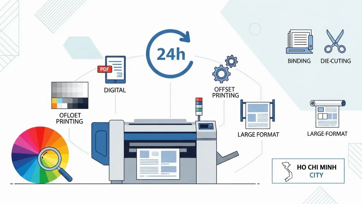 Công nhân kiểm tra chất lượng giấy in chuẩn trước khi đưa vào máy