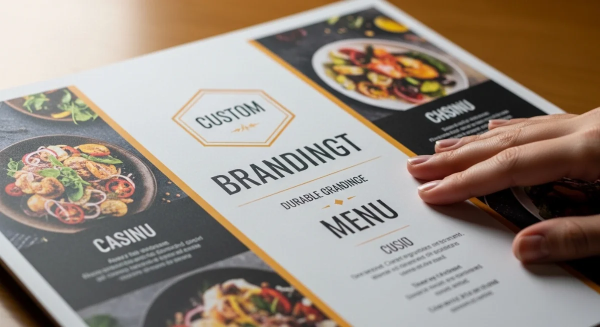 Mẫu menu giấy cán màng tinh tế chi phí tối ưu