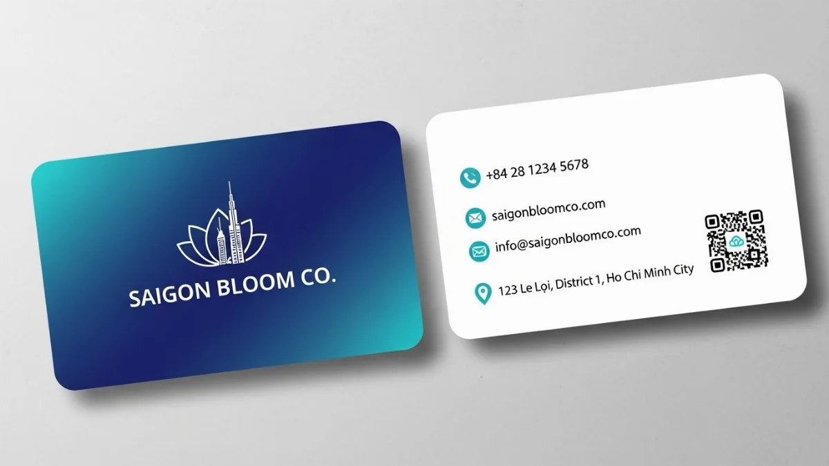 In card visit bo góc chất liệu giấy cao cấp, màu sắc sắc nét tại TP.HCM
