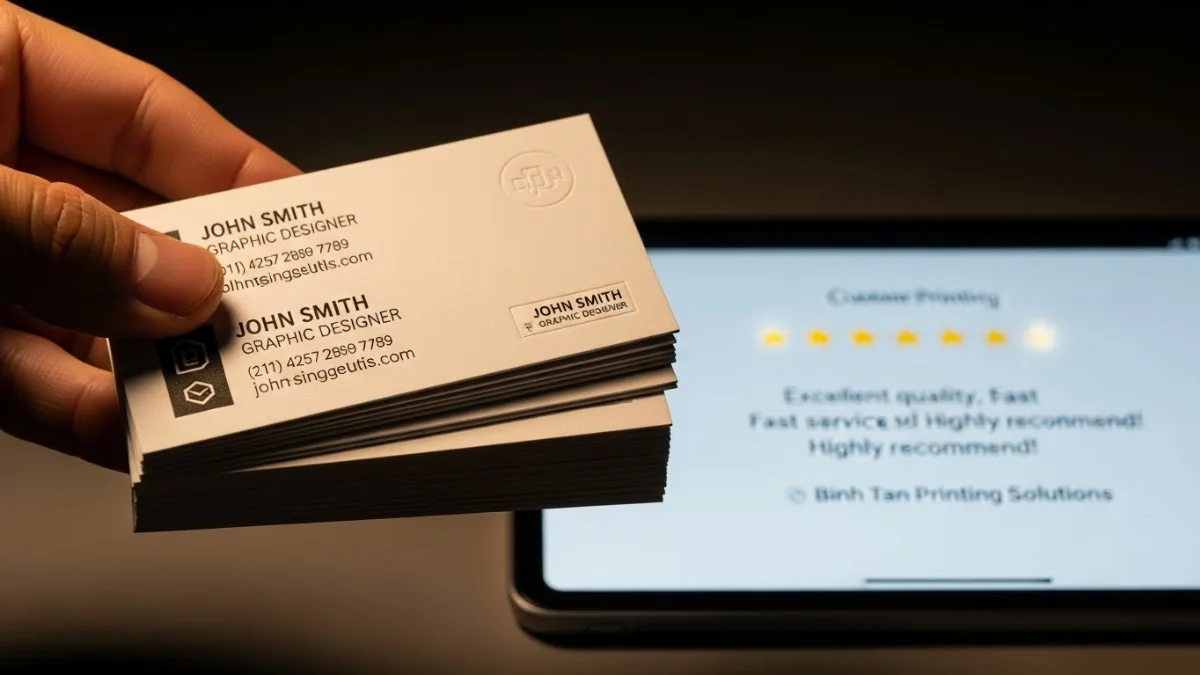 Mẫu name card thực tế In Thành Công, thiết kế đẹp, in ấn sắc nét tại Bình Tân