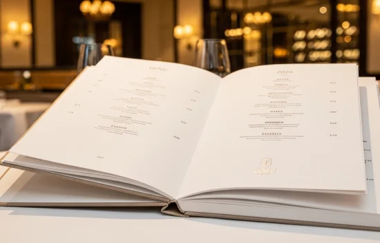In Menu Bìa Cứng 2026: Sang Trọng, Độ Bền Cao Cho Nhà Hàng