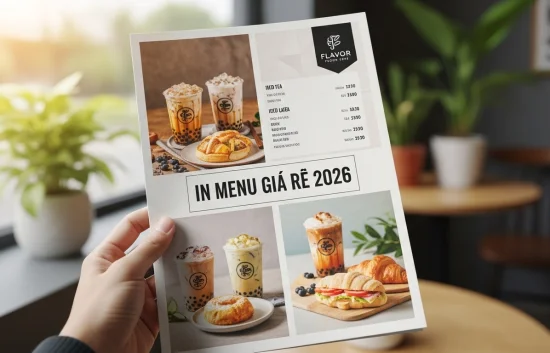 In Menu Giá Rẻ 2026: Giải Pháp Tiết Kiệm Cho Quán Cafe, Trà Sữa