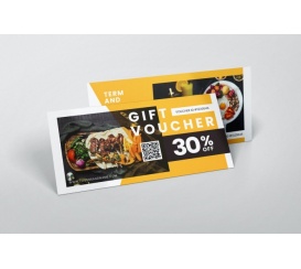 Mẫu Phiếu Quà Tặng - Gift Voucher Ngành Nhà Hàng - 01