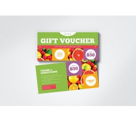 Mẫu Phiếu Quà Tặng - Gift Voucher Ngành Nông Sản - 01