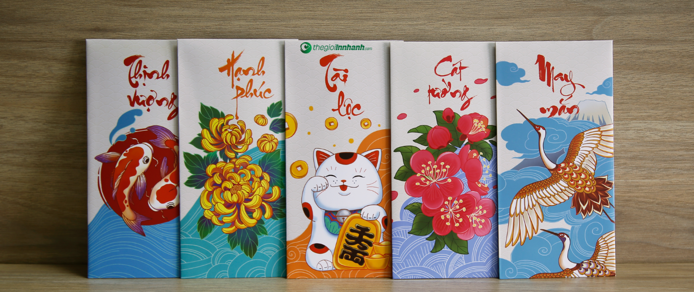 Mẫu in bao lì xì con rồng Giáp Thìn 2024