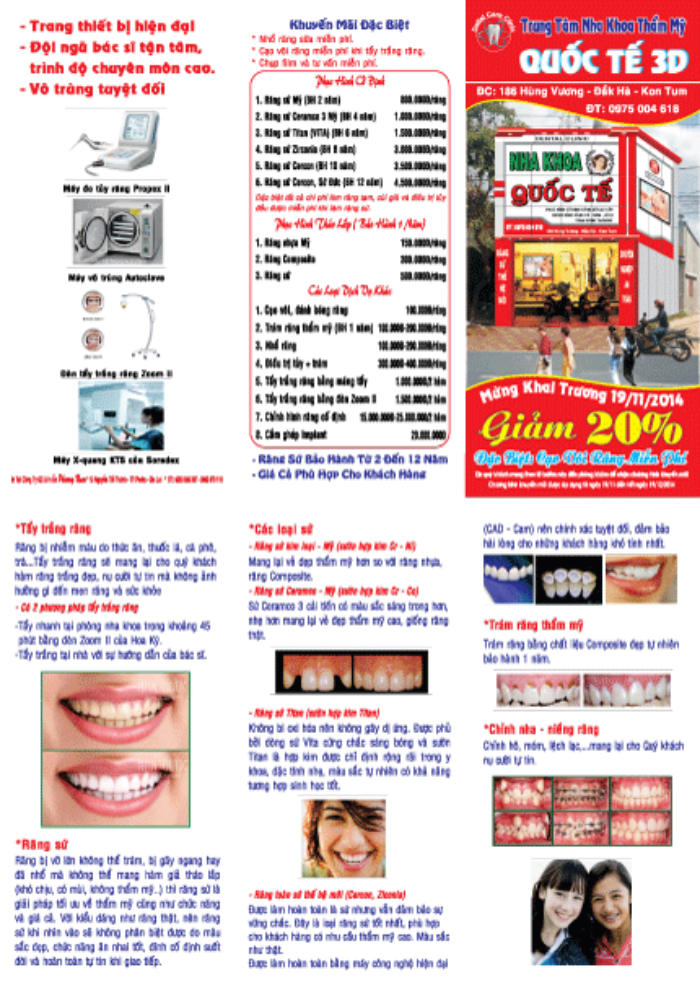 9 Mẫu Tờ Rơi Nha Khoa Chất Lượng Không Thể Bỏ Qua