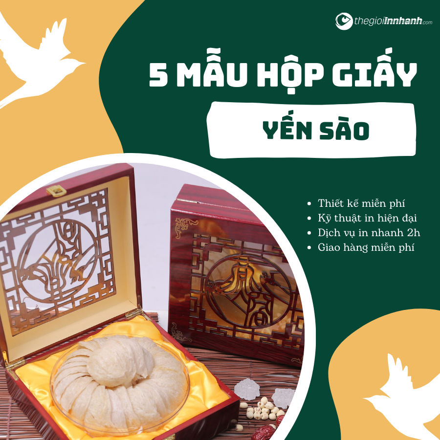 5 mẫu hộp giấy đựng yến sào cao cấp