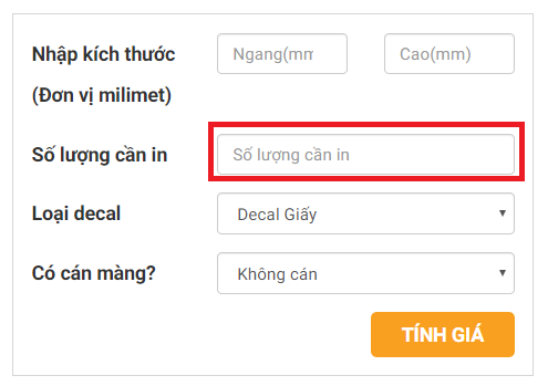bảng giá in decal giá rẻ
