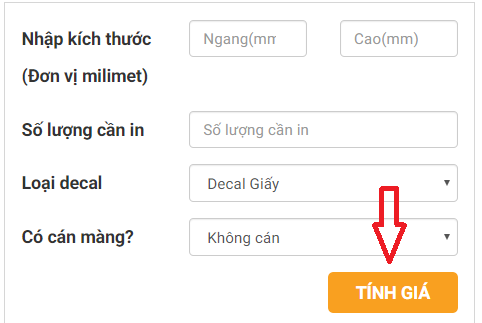 bảng giá in decal giá rẻ