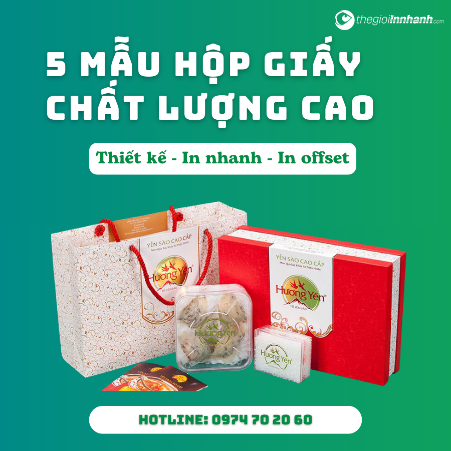 5 mẫu hộp giấy chất lượng cao
