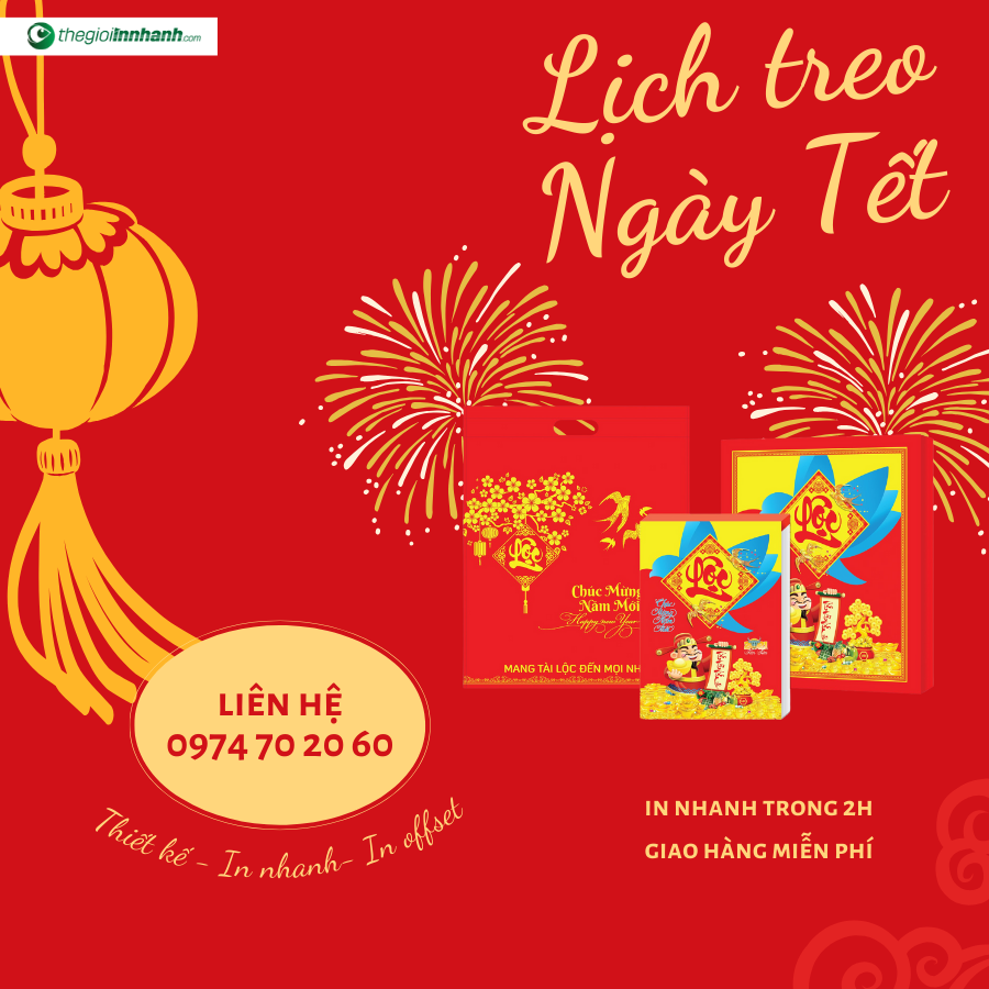 Bảng giá in Bao Lì Xì - in Lịch Tết